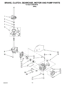 07 - Brake, Clutch, Gearcase, Motor And Pump parts for Whirlpool Washer CAM2752KQ0 from AppliancePartsPros.com