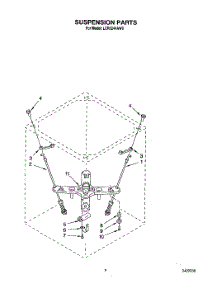 07 - Suspension parts for Whirlpool Washer LCR5244AW0 from AppliancePartsPros.com