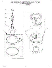03 - Agitator, Basket And Tub parts for Whirlpool Washer 3CA2781XSW1 from AppliancePartsPros.com