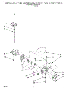 07 - Brake, Clutch, Gearcase, Motor And Pump parts for Whirlpool Washer LSR4311DQ0 from AppliancePartsPros.com