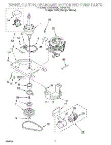 04 - Brake, Clutch, Gearcase, Motor And Pump parts for Whirlpool Washer LCR7244DQ0 from AppliancePartsPros.com