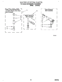 10 - Water System parts for Whirlpool Washer 2LSR5233BN0 from AppliancePartsPros.com