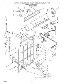 02 - Controls And Rear Panel parts for Whirlpool Washer LSR5233EQ1 from AppliancePartsPros.com