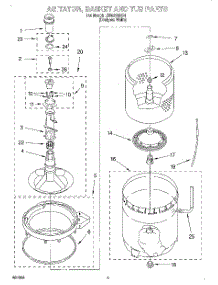 03 - Agitator, Basket And Tub parts for Whirlpool Washer LSR5233EQ1 from AppliancePartsPros.com