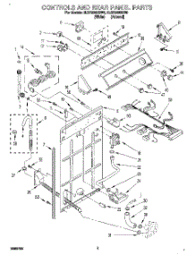 02 - Controls And Rear Panel parts for Whirlpool Washer 2LSR5233BW0 from AppliancePartsPros.com