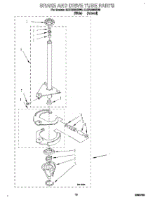 08 - Brake And Drive Tube parts for Whirlpool Washer 2LSR5233BW0 from AppliancePartsPros.com