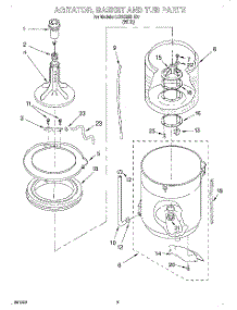 03 - Agitator, Basket And Tub parts for Whirlpool Washer LCR5232HQ0 from AppliancePartsPros.com