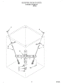 05 - Suspension parts for Whirlpool Washer LCR5232HQ0 from AppliancePartsPros.com