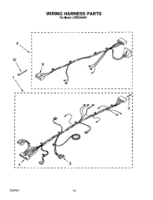 08 - Wiring Harness parts for Whirlpool Washer LCR5244AW1 from AppliancePartsPros.com