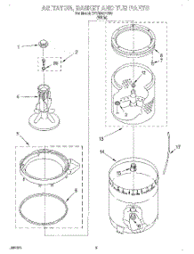 03 - Agitator, Basket And Tub parts for Whirlpool Washer BYCW4271W0 from AppliancePartsPros.com