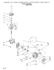 04 - Brake, Clutch, Gearcase, Motor And Pump parts for Whirlpool Washer LSR5233EQ0 from AppliancePartsPros.com
