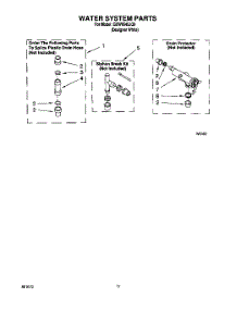 07 - Water System parts for Whirlpool Washer GSW9545JQ0 from AppliancePartsPros.com