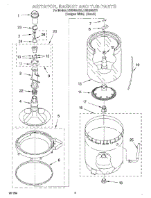03 - Agitator, Basket And Tub parts for Whirlpool Washer LSN2000JT0 from AppliancePartsPros.com