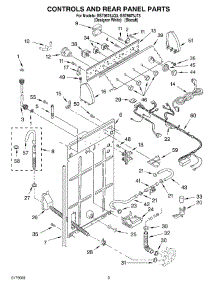 02 - Controls And Rear Panel parts for Whirlpool Washer GST9675JT3 from AppliancePartsPros.com