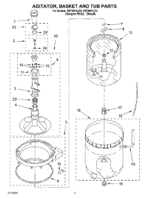 03 - Agitator, Basket And Tub parts for Whirlpool Washer GST9675JT3 from AppliancePartsPros.com