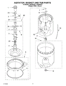 03 - Agitator, Basket And Tub parts for Whirlpool Washer LSN2000JQ2 from AppliancePartsPros.com