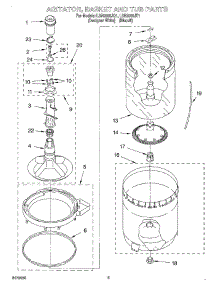 03 - Agitator, Basket And Tub parts for Whirlpool Washer LSN2000JT1 from AppliancePartsPros.com