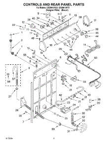 02 - Controls And Rear Panel parts for Whirlpool Washer GSQ9612KT2 from AppliancePartsPros.com