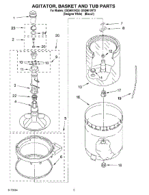 03 - Agitator, Basket And Tub parts for Whirlpool Washer GSQ9612KT2 from AppliancePartsPros.com