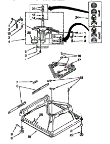Machine Base parts for Whirlpool Washer LSR7233BWO from AppliancePartsPros.com
