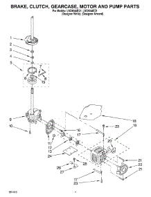 04 - Brake, Clutch, Gearcase, Motor And Pump parts for Whirlpool Washer LSC8244EZ1 from AppliancePartsPros.com