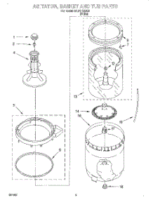 03 - Agitator, Basket And Tub parts for Whirlpool Washer RAB4132HQ0 from AppliancePartsPros.com