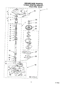 08 - Gearcase parts for Whirlpool Washer GSQ9611KQ2 from AppliancePartsPros.com