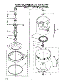 04 - Agitator, Basket And Tub parts for Whirlpool Washer LSC8245AQ0 from AppliancePartsPros.com