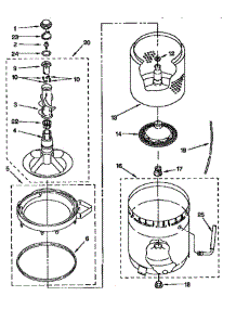 Tub, Basket, And Agitator parts for Whirlpool Washer LSR7233BNO from AppliancePartsPros.com