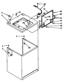 Top And Cabinet parts for Whirlpool Washer LSR7233BQO from AppliancePartsPros.com