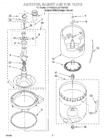 03 - Agitator, Basket And Tub parts for Whirlpool Washer LSR7200EZ0 from AppliancePartsPros.com