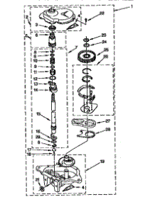 Gearcase parts for Whirlpool Washer LSR7233BQO from AppliancePartsPros.com