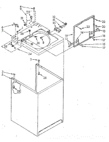 Top And Cabinet parts for Whirlpool Washer LA5300XSG1 from AppliancePartsPros.com