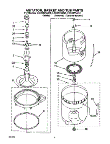 04 - Agitator, Basket And Tub parts for Whirlpool Washer LSC9355AG0 from AppliancePartsPros.com