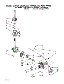 06 - Brake, Clutch, Gearcase, Motor And Pump parts for Whirlpool Washer LSC8245AN0 from AppliancePartsPros.com
