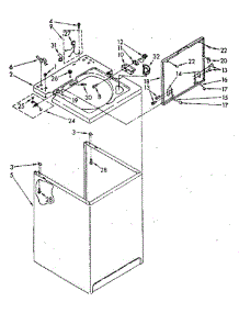 Top And Cabinet parts for Whirlpool Washer LA9800XSN2 from AppliancePartsPros.com