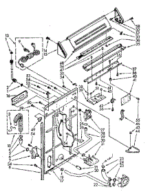 Controls And Rear Panel parts for Whirlpool Washer LA9800XSN2 from AppliancePartsPros.com