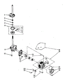 Brake Clutch, Gearcase, Motor And Pump parts for Whirlpool Washer LA9800XSN1 from AppliancePartsPros.com