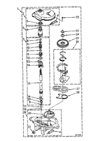 Gearcase parts for Whirlpool Washer LA9800XSN2 from AppliancePartsPros.com