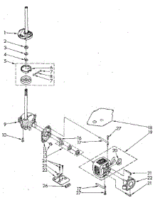 Brake, Clutch, Gearcase, Motor And Pump parts for Whirlpool Washer LA5580XSM3 from AppliancePartsPros.com