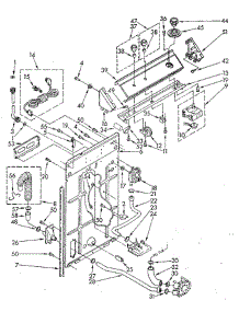 Controls And Rear Panel parts for Whirlpool Washer LA5580XSN1 from AppliancePartsPros.com