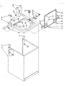 Top And Cabinet parts for Whirlpool Washer LA5580XSN3 from AppliancePartsPros.com
