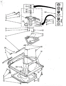 Machine Base parts for Whirlpool Washer LA5580XSN1 from AppliancePartsPros.com