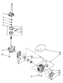 Brake, Clutch, Gearcase, Motor And Pump parts for Whirlpool Washer LA5580XSM1 from AppliancePartsPros.com