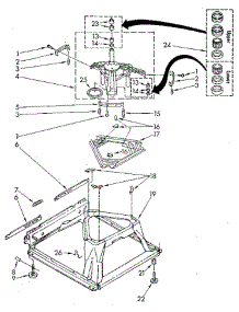 Machine Base parts for Whirlpool Washer LA5300XSG2 from AppliancePartsPros.com