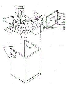 Top And Cabinet parts for Whirlpool Washer LA7800XSN1 from AppliancePartsPros.com