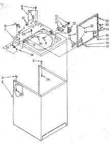 Top And Cabinet parts for Whirlpool Washer LA7800XSN2 from AppliancePartsPros.com
