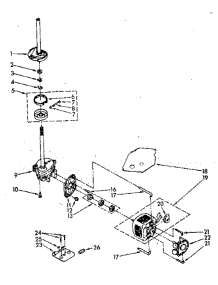 Brake Clutch, Gearcase, Motor And Pump parts for Whirlpool Washer LA7800XSN1 from AppliancePartsPros.com
