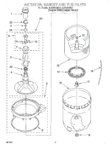 03 - Agitator, Basket And Tub parts for Whirlpool Washer 2LSR5233BZ1 from AppliancePartsPros.com