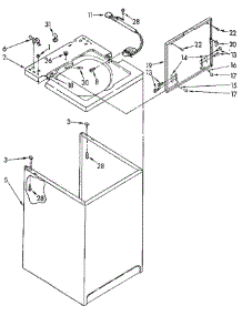 Top And Cabinet parts for Whirlpool Washer LA5500XTM1 from AppliancePartsPros.com